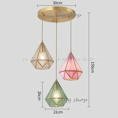 楽天BOBDOG SHOP1020AL30-5-5銅.ペンダントライト．洋風照明　シャンデリア 北欧デザイ シーリングライト不可.レストラン.玄関 階段 廊下 天井照明 3灯 電源直結タイプ