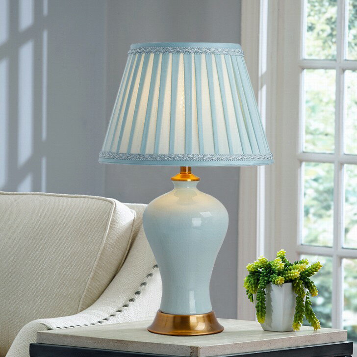 D133インテリア照明 テーブルスタンド 照明スタンド 卓上ステンド．陶器ステンド． 銅スタンド