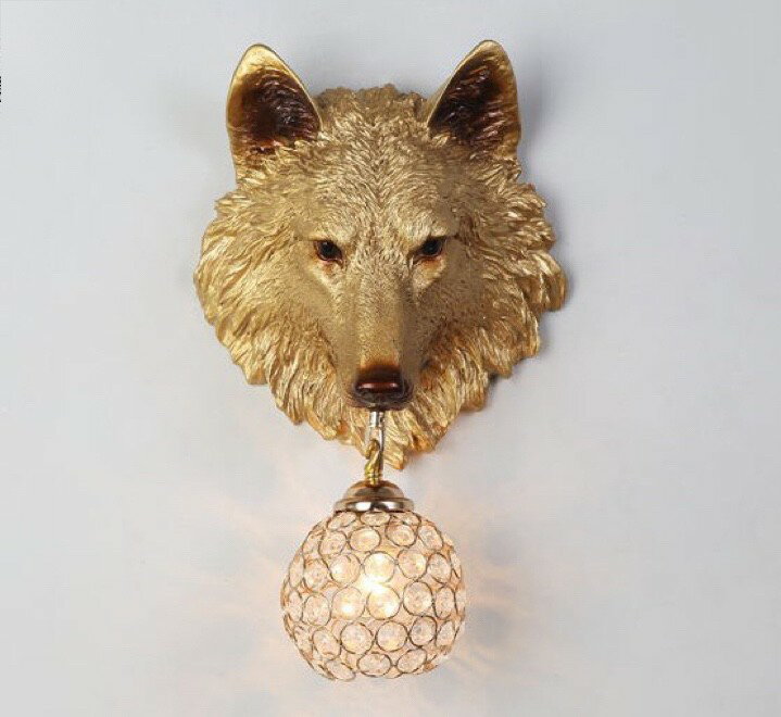 20220717-31 高級壁掛け照明 壁掛け灯 インテリア照明 オオカミ 玄関灯 .アンティーク [2]