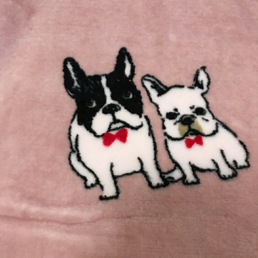 フレンチブルドッグ 犬かわいい お昼寝 超ソフトフリースブランケット毛布 [3]