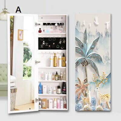 HM2収納棚 スタンドミラー 全身鏡 ミラー付きラック ．収納ラック ジュエリー収納ミラー