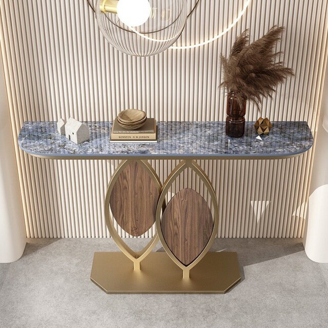 高級コンソールテーブル 岩板サイドテーブル 玄関テーブル 花台 植木鉢置き