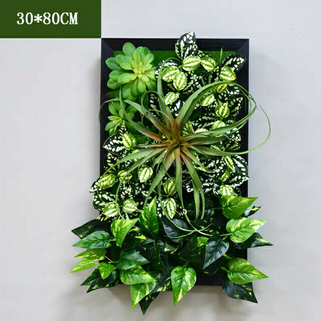 壁飾り 人工観葉植物 壁掛けインテリア ディスプレイ壁掛けミックスグリーン 造花