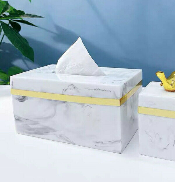 高級感のある ティッシュケース .ティッシュボックス?ティッシュカバー 大理石調