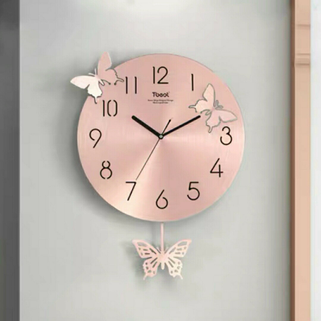 高級感豪華時計 ．壁掛け時計．静音 ちょうちょう 壁掛け時計