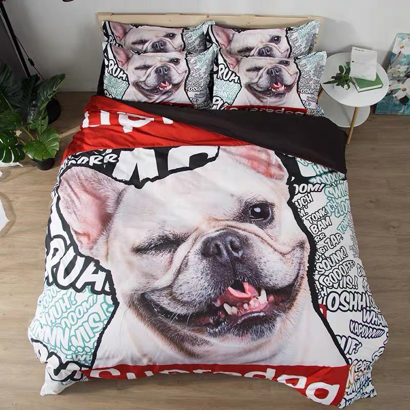 ワイドダブル ベッド用品4点セット ．寝具 ボックスシーツ　枕カバー掛け布団カバー ベッドカバー ブル..