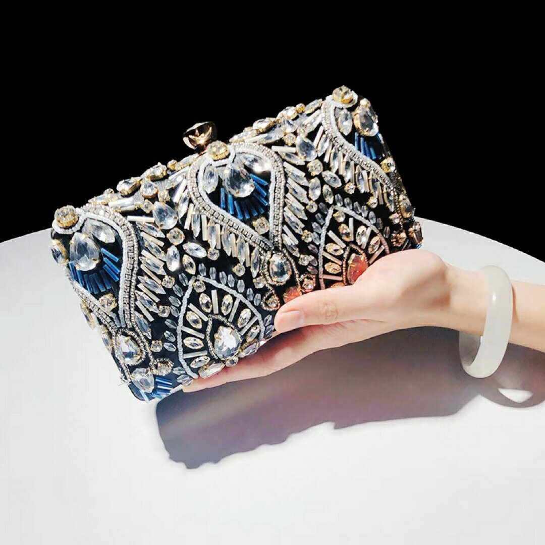 豪華パーティーバッグ キラキラ ストーンBAG 上品クラッチバッグ レディース