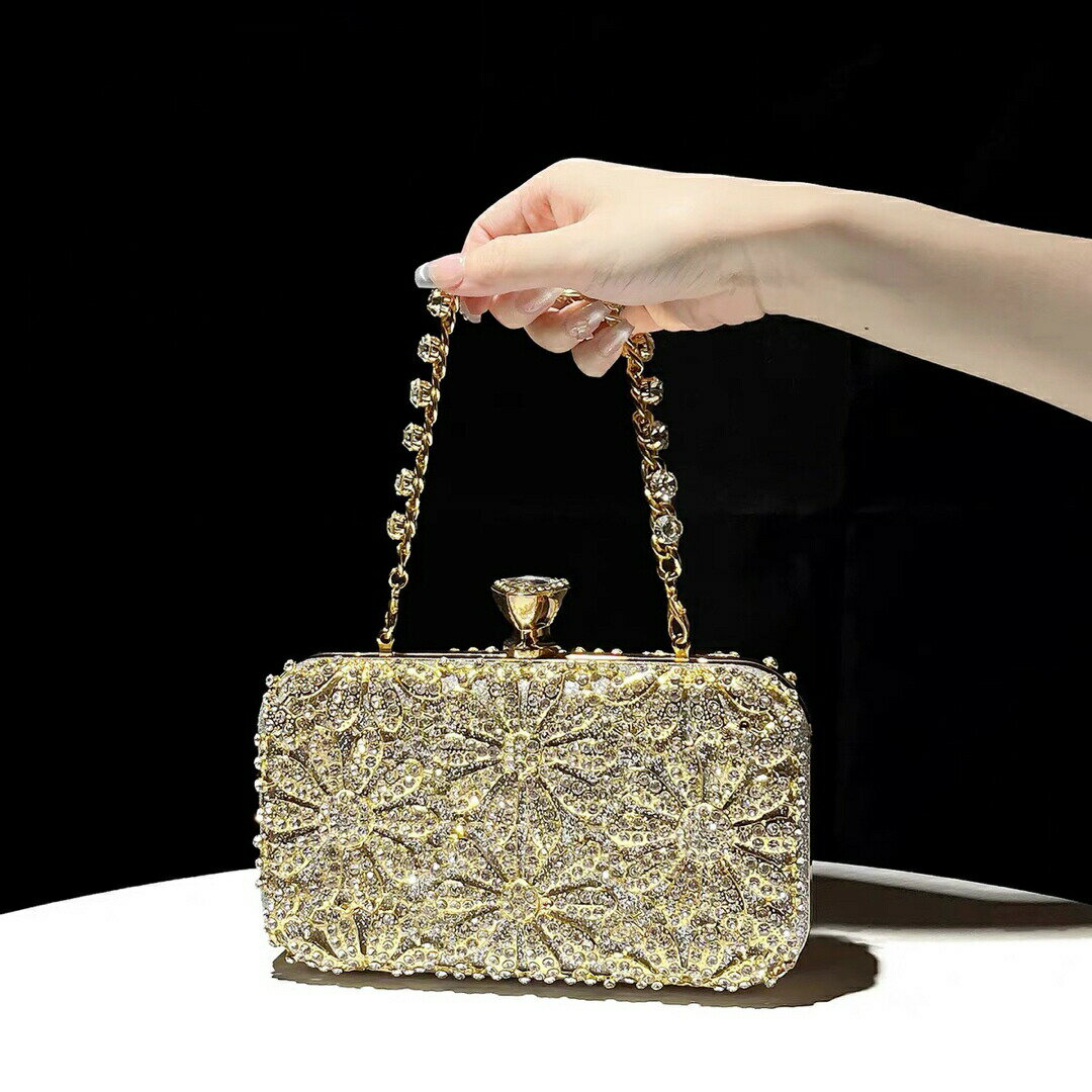 豪華パーティーバッグ キラキラ ストーンBAG 上品クラッチバッグ レディース