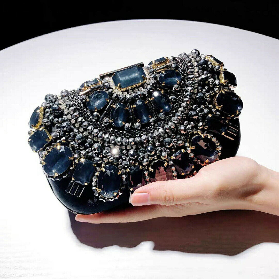 豪華パーティーバッグ キラキラ ストーンBAG 上品クラッチバッグ レディース