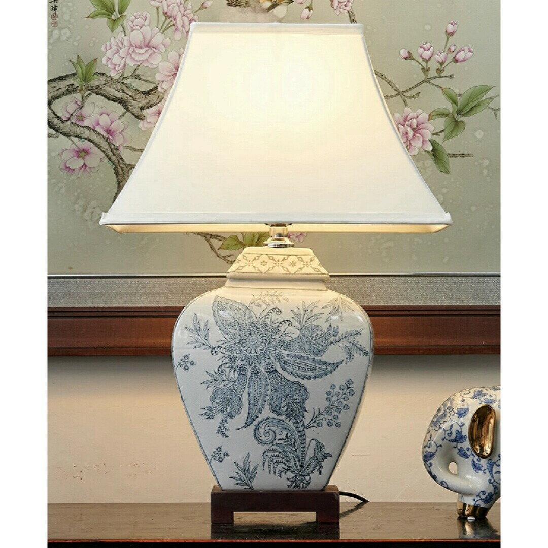 照明スタンドライト テーブルランプ デスクライト 卓上ステンド高級陶器スタンド