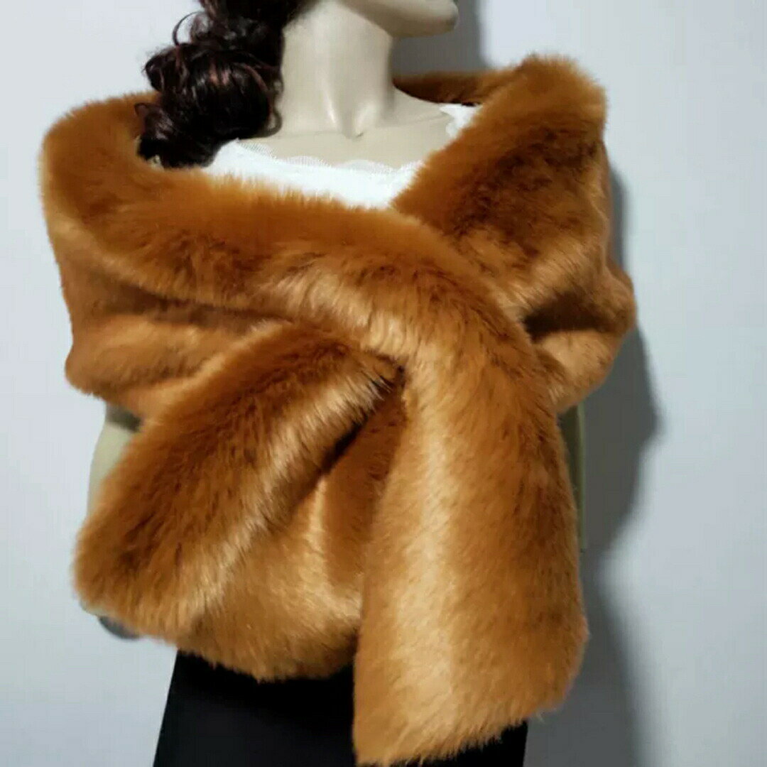毛皮風ミンクケープ ．ファーショール ファーストール ポンチョ ボレロ ストール