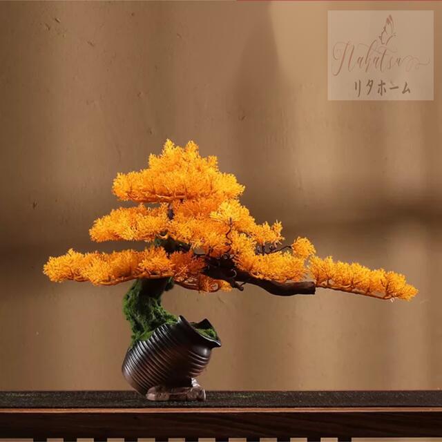 商品説明葉の材質：エコプラスチック+セラミック幹の材質：自然木（特殊加工）鉢の材質：陶器製サイズ:幅48 x 奥行20 x 高さ35（cm)※天然素材を使用し、ハンドメイドで作成した商品になりますので、そのため製作時期によって若干画像と異な...