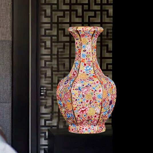 Other - VA89花瓶 かびん 花器 花入れフラワーベース インテリア 雑貨 花柄 陶器