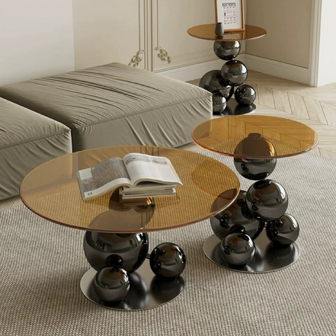 高級ローテーブル リビングテーブル ．ステンレスセンターテーブル サイドテーブル