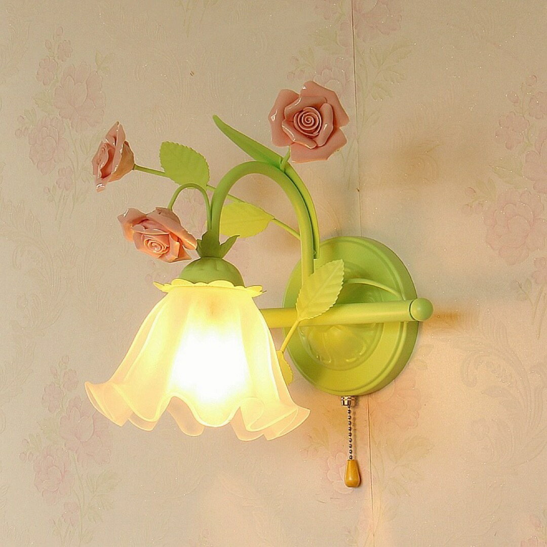 洋風ブラケットライト バラ 薔薇壁掛け灯インテリア照明 壁掛け灯 玄関ライト