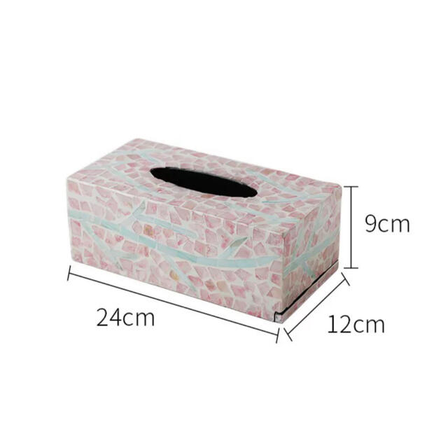 高級感のある ティッシュケース ?ティッシュカバー 北欧 貝素材入れ [2]