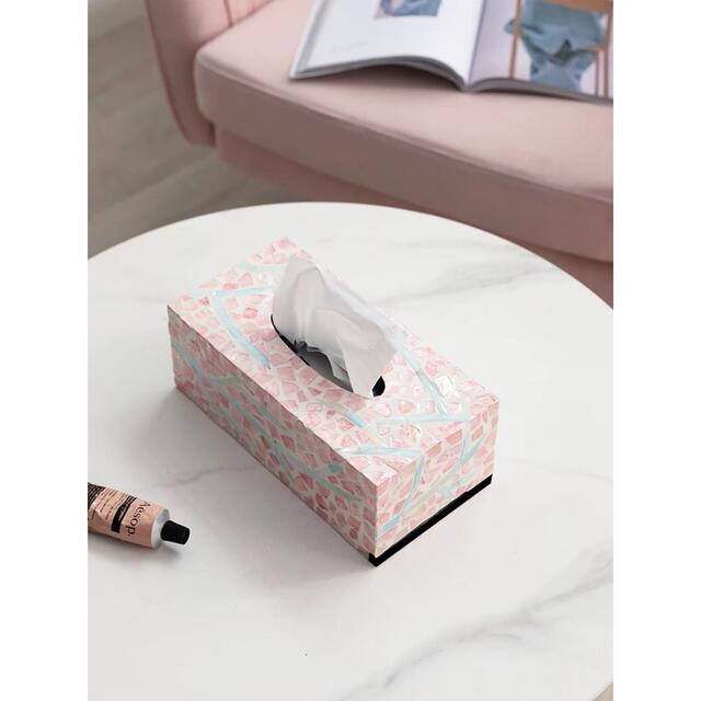 高級感のある ティッシュケース ?ティッシュカバー 北欧 貝素材入れ [3]