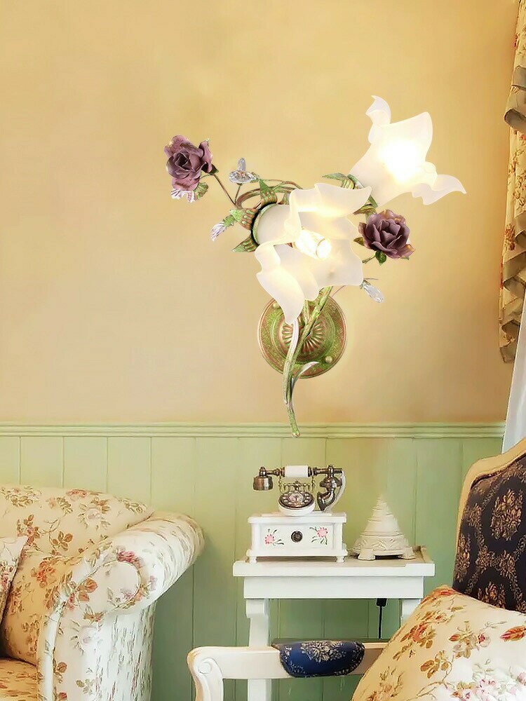 壁掛け照明 壁掛け灯 インテリア照明 花柄 高級感