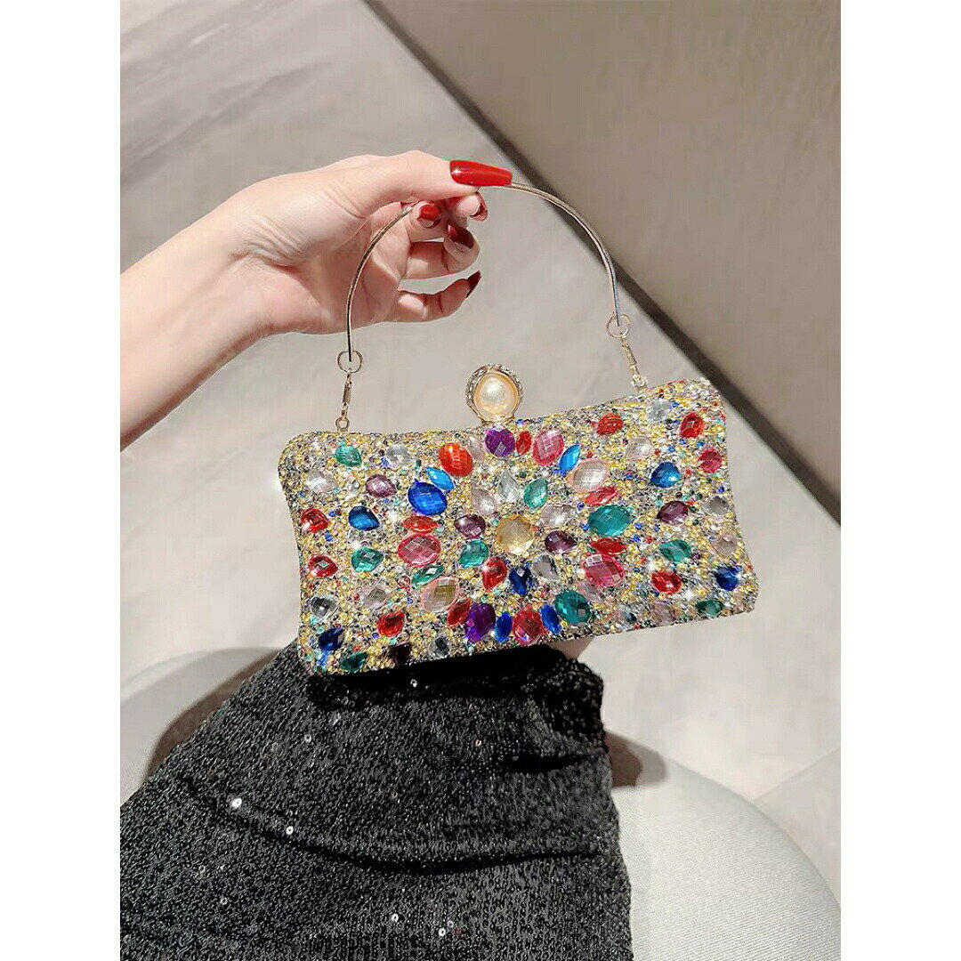 豪華パーティーバッグ キラキラ ストーンBAG -クラッチバッグ レディース