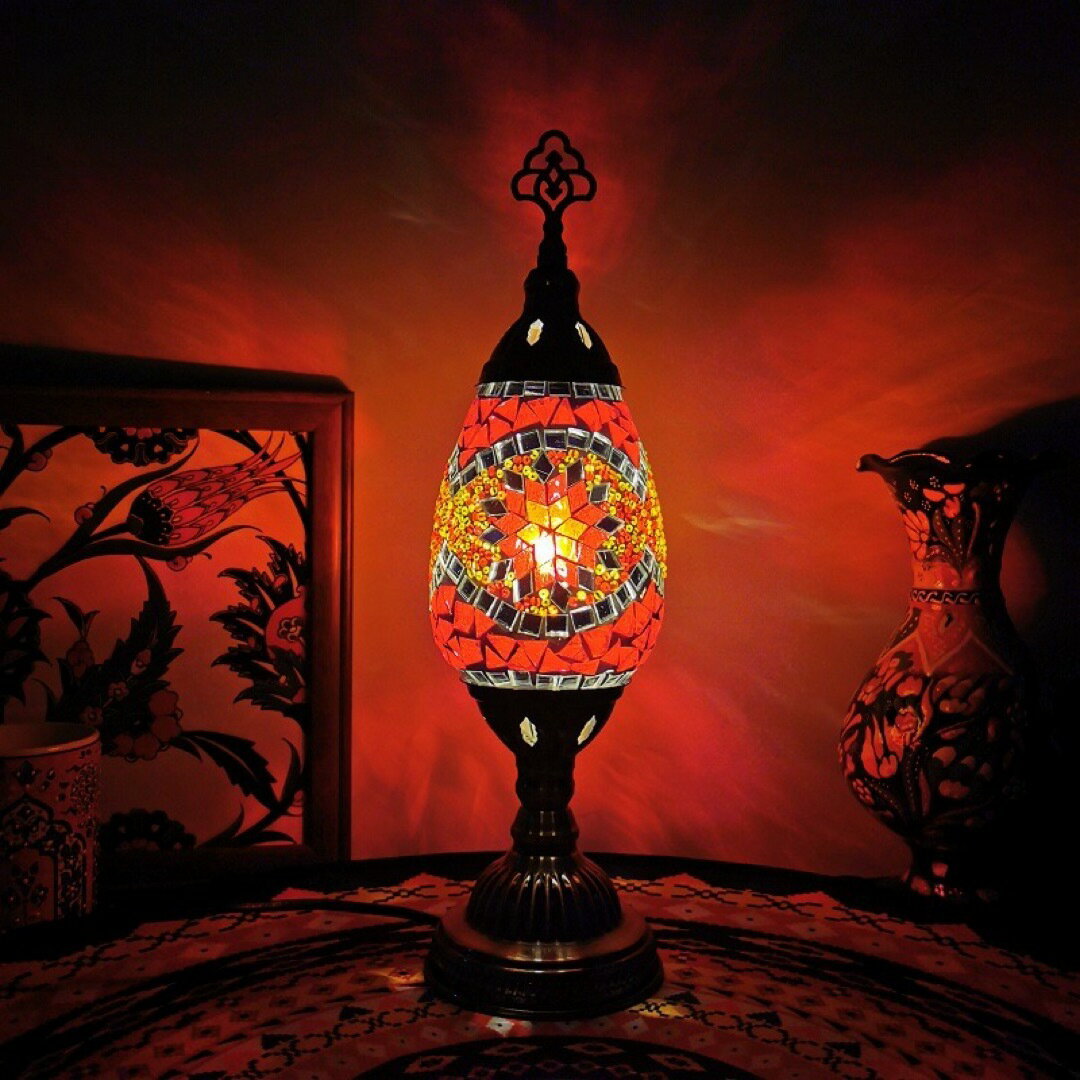 テーブルライト テーブルランプ ステンドグラストルコ卓上ランプ　ガラス モザイク