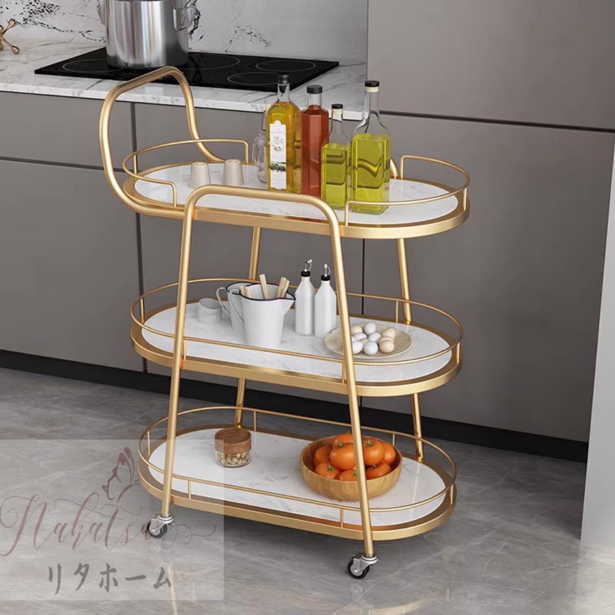 カフェカート サイドテーブル ．小物入れ．キッチンワゴン．カートワゴン vg3224