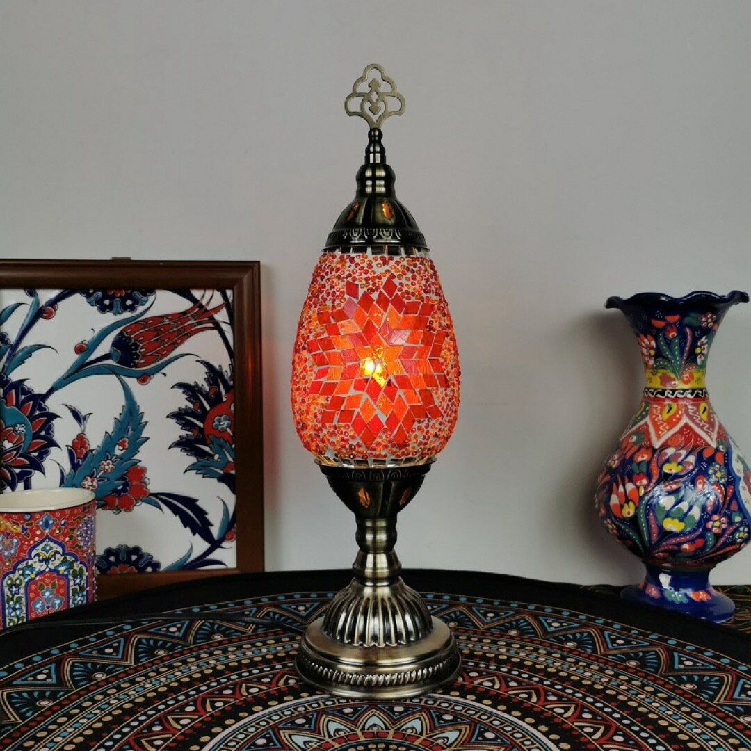 テーブルライト テーブルランプ ステンドグラストルコ卓上ランプ　ガラス モザイク