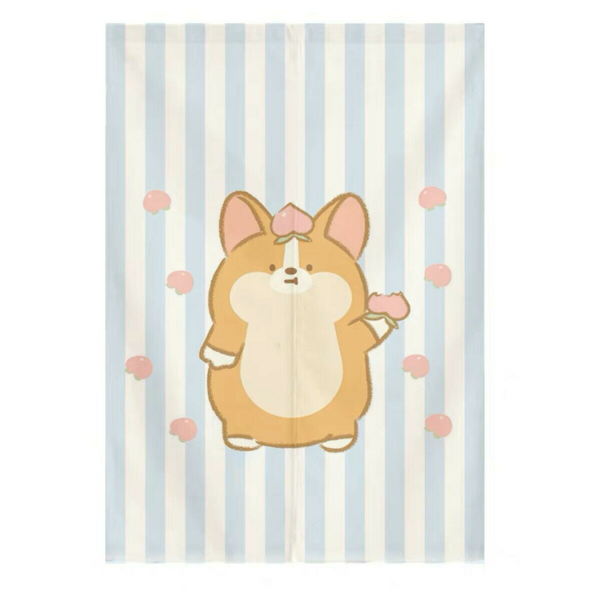 のれん ロング 暖簾 85×120 犬柄 イヌ かわいい 間仕切り 洋風 ．ウェルシュ・コーギー雑貨