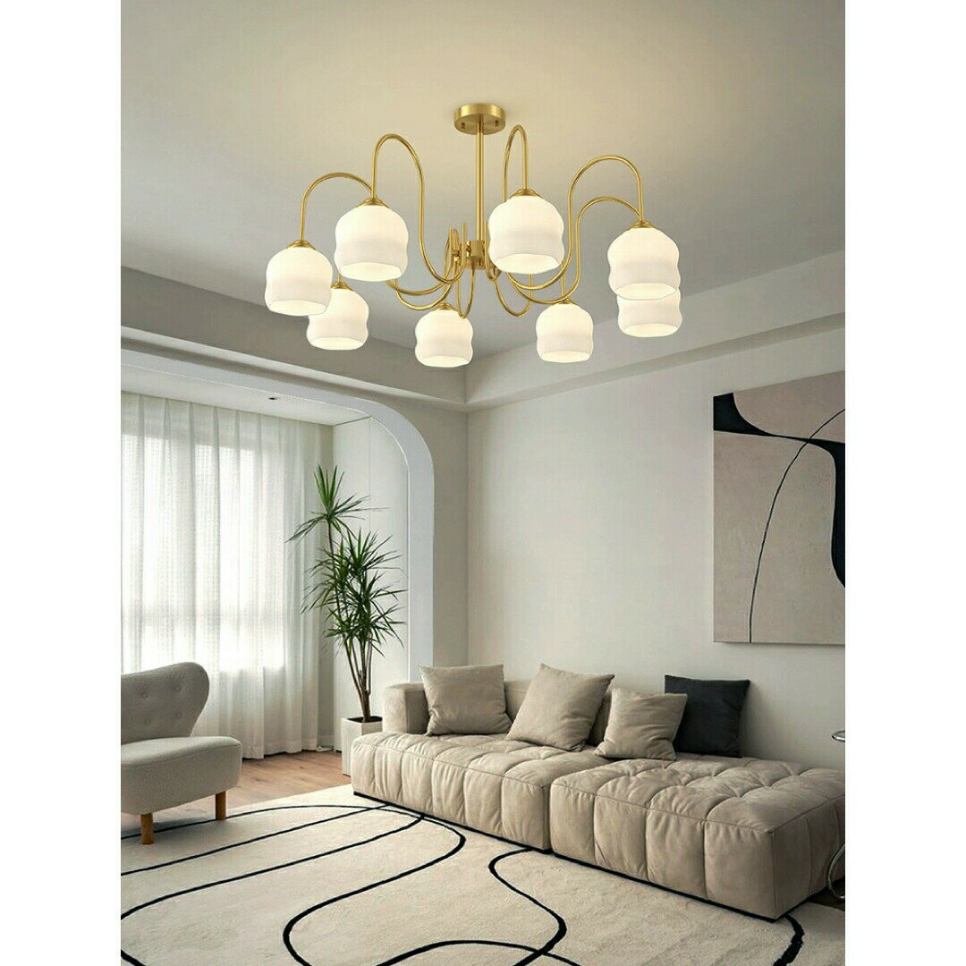 高級ペンダントライト銅 洋風照明．シャンデリア．北欧デザイン 電源直結タイプ