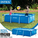 【公式正規品*四角形 3.0M】家庭用プール INTEX28272 INTEX プール ファミリー インテックス レクタングラフレームプール 300x200x7...