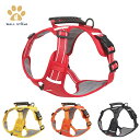 犬のハーネス dリング付き 犬 ハーネ 夜間反射 クイックリリースバックル ポリエステル サイズXS S M L XL 小型犬 中型犬 大型犬 かっこいい 軽量...