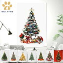 【送料無料】クリスマスツリー タペストリー 150X100cm 壁掛けタペストリー 飾り布 便利 クリスマスデコレーション インテリア ツリータペストリー ウォール 雰囲気作り 鮮やか リビングルーム 玄関 部屋 パーティー