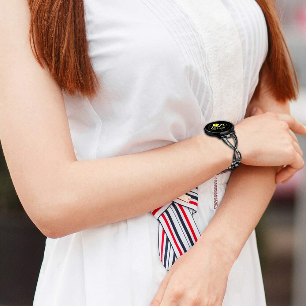 人気 V形レディースダイヤモンド時計バンド ベルト20mm/22mm適用 綺麗ダイヤモンド付き スマートウォッチ 腕時計バンド 交換 金属ベルト 女性用時計 クォーツ時計/機械式時計