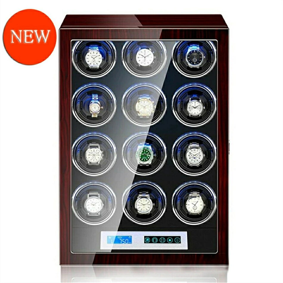 【正品販売-安心保証】【腕時計自動巻き上げ機】【ワインディングマシーン】[ 高級腕時計に対応 ] 液晶..