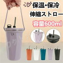 タンブラー ストロー ストロー付きタンブラー こぼれない 蓋付き おしゃれ 収納 水筒 トラベルタンブラー ストロー付き 真空二重構造 保温 保冷 結露しない 600ml ステンレス 大容量 真空断熱 アットライズ 遠足 釣り 登山(3)