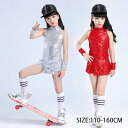キッズ ダンス衣装 女の子 ダンス スカート ガールズ セットアップ ジャズダンス スパンコール チア衣装 チアガール 子供 ジュニア チアダンス 応援 文化祭...