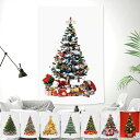 クリスマスツリー タペストリー 150X100cm 壁掛けタペストリー 飾り布 便利 クリスマスデコレーション インテリア ツリータペストリー ウォール 雰囲気作り 鮮やか リビングルーム 玄関 部屋 パーティー 送料無料