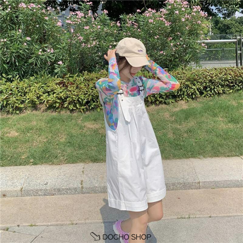 乐天商城 - サロペット レディース 夏 オーバーオール ショートパンツ 可愛い ゆったり 体型カバー オールインワン ハーフパンツ カジュアル 10代