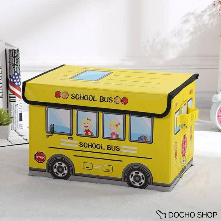 おもちゃ箱 座れる ストレージボックス ボックススツール 子供 バス 乗り物 玩具 ...