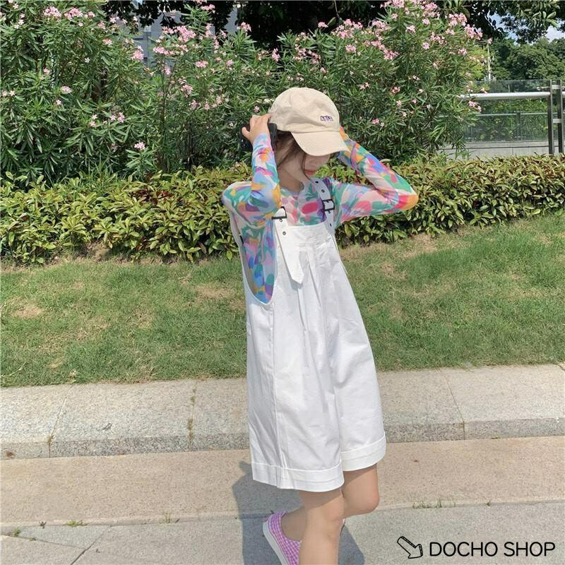 乐天商城 - サロペット レディース 夏 オーバーオール ショートパンツ 可愛い ゆったり 体型カバー オールインワン ハーフパンツ カジュアル 10代