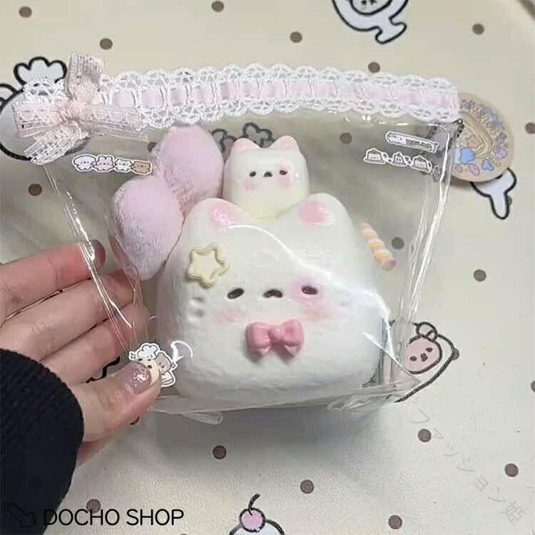スクイーズ 低反発 かわいい ネコ ねこ ぬいぐるみ おもちゃ フワフワ バラエティー もちもち 握って遊ぶ ストレス解消 dochoshop-10002315 DOCHOSHOP楽天市場店 サンプル画像3