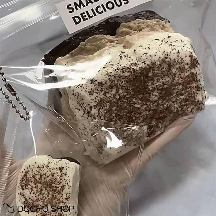 スクイーズ パン 低反発 小トースト付 食べ物 立体 DIY 3D ティラミストースト ふ...