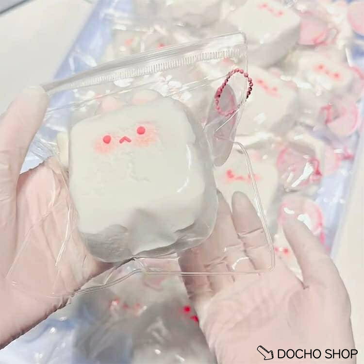 肉球 ぬいぐるみ スクイーズ 感触 かわいい うさぎ 小サイズ プッシュ 大サイズ 餅 大福 ぷにぷに ふわふわ 低反発 おもちゃ 握る dochoshop-10002528 DOCHOSHOP楽天市場店 サンプル画像2