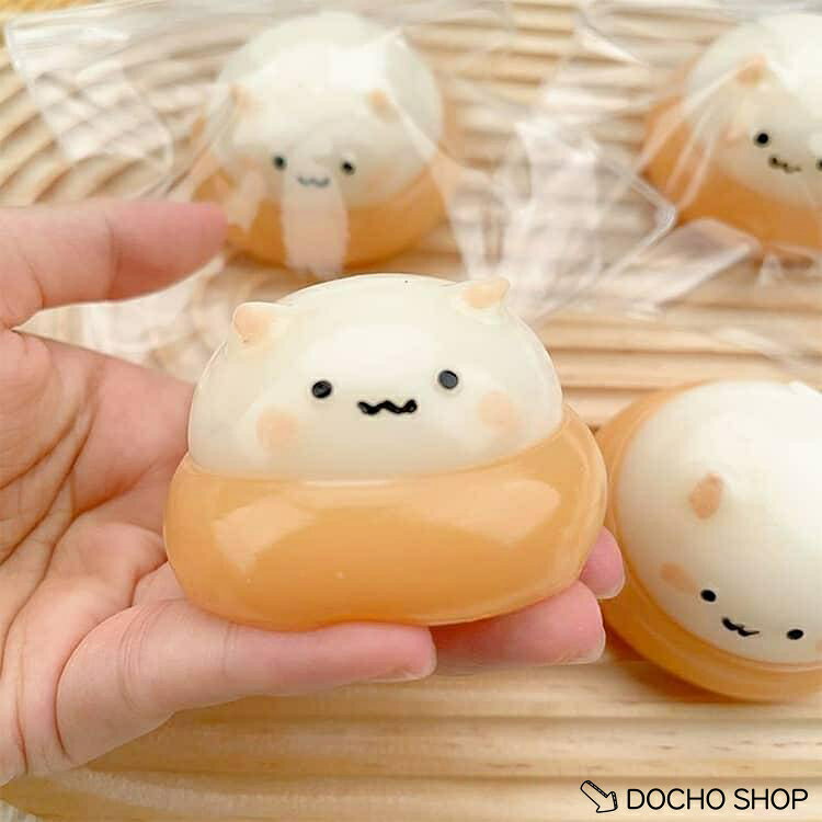 DOCHOSHOP楽天市場店の2個セット ぷにぷに 2個セット 高弾力 ケーキ おもちゃ ストレス解消 スクイーズ 伸縮性 柔らか 大人 大福 低反発 握り心地 伸縮自在 子供｜アングル3