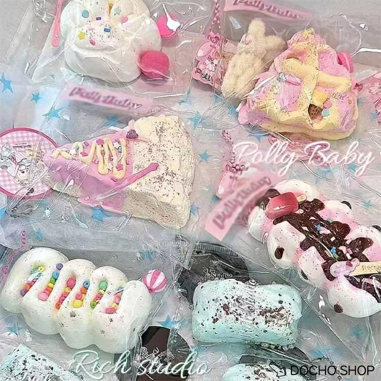 【楽天スーパーSALE】6個~7個セット スクイーズ 福袋 ブラインドボックス 大サイズ 中サイズ 肉球 ネコ ねこ ケーキ パン 低反発 おもちゃ かわいい 握る ストレス dochoshop-10009770 DOCHOSHOP楽天市場店 サンプル画像2