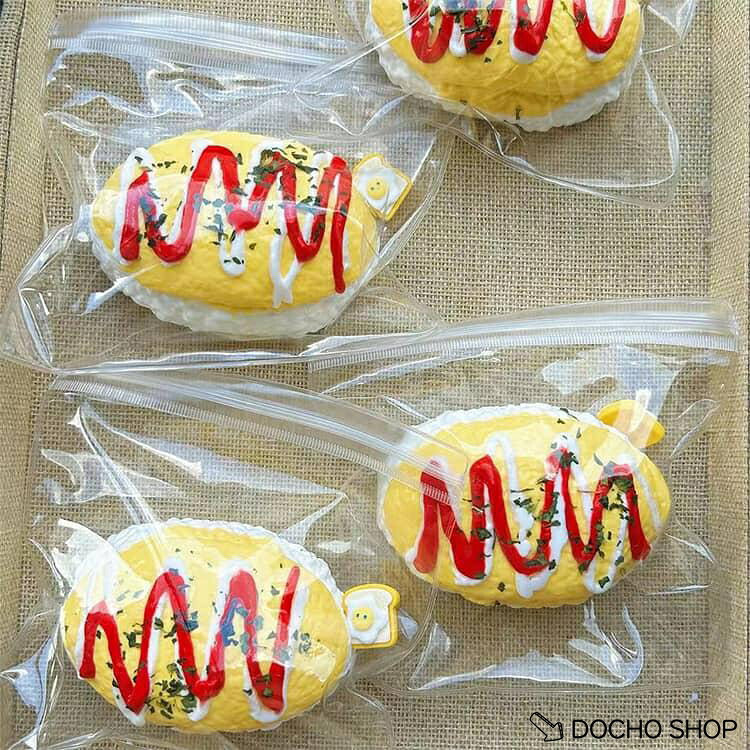 【楽天スーパーSALE】スクイーズ オムライス ストレス解消 おもちゃ かわいい ぷにぷに 低反発 本物そっくり もちもち オムライス かわいい 握る 癒しグッズ キッズ dochoshop-10009774 DOCHOSHOP楽天市場店 サンプル画像3