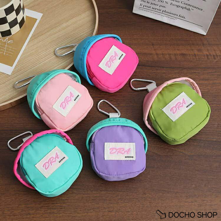 DOCHOSHOP楽天市場店のカラビナ付き カードケース 小銭入れ ミニポーチ ストラップ マルチポーチ 小物入れ カード入れ キーリング リュック型 カラビナ付き ベルトポーチ｜アングル3