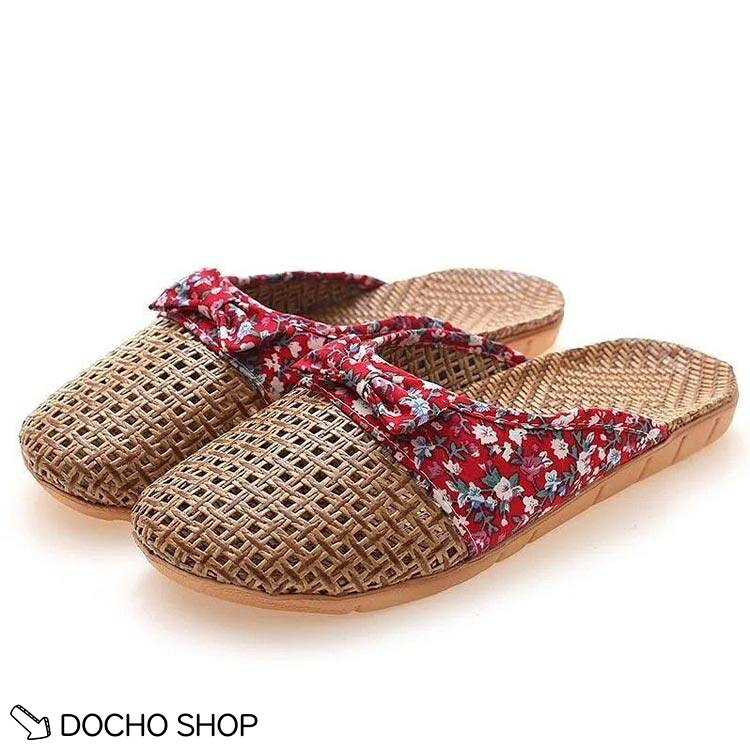 DOCHOSHOP楽天市場店の室内 スリッパ ベランダ サンダル 麻 室内履き 夏用 スリッパ 麻 涼しい サンダル 麻のスリッパ ルームシューズ ナチュラル 北欧風 春夏 来客用｜アングル2