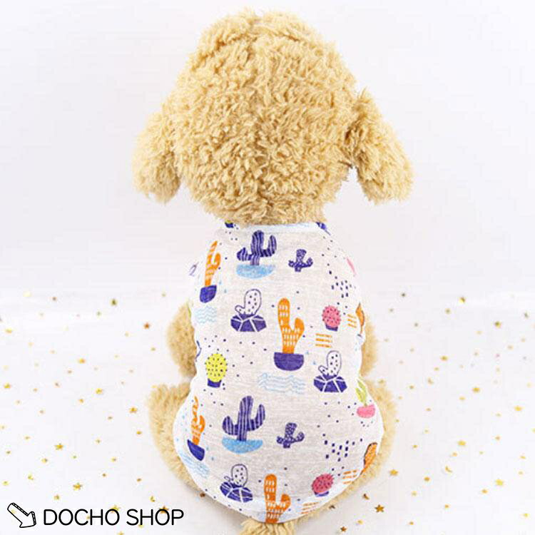 DOCHOSHOP楽天市場店の犬服 ドッグウェア キャットウェア 3枚セット 春 夏用 薄手 タンク 通気性 抜け毛防止 ペット服 部屋着 猫 お散歩 お出掛け｜アングル2