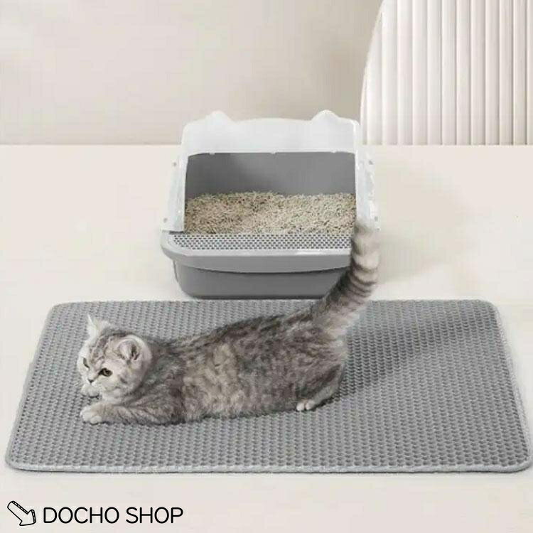 猫 トイレ用 砂取りマット トイレマット 猫用 ハチの巣網目構造 簡単 トイレマット...