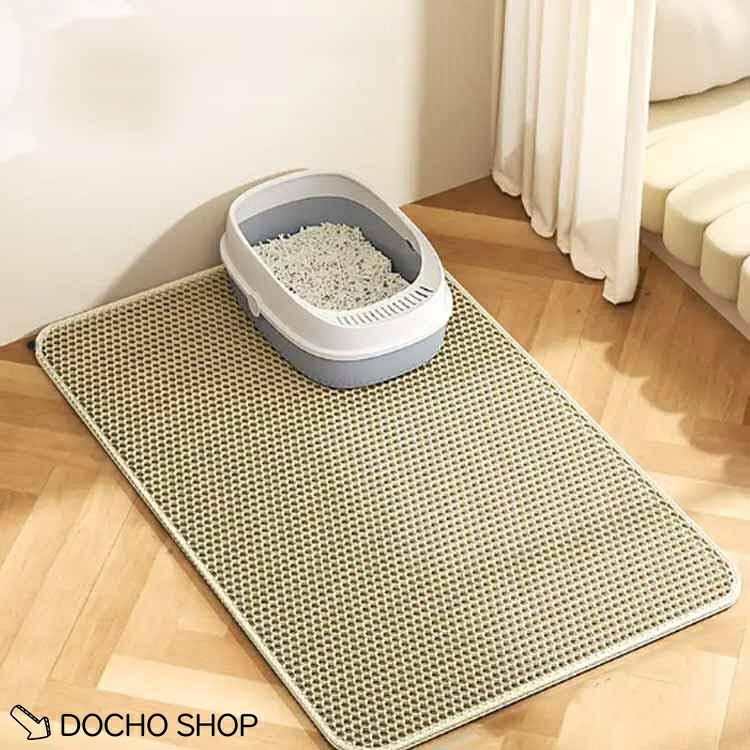 猫 トイレ用 砂取りマット トイレマット 猫用 ハチの巣網目構造 簡単 トイレマット...